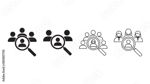 Modern business concept illustration representing human resources talent acquisition and employee management