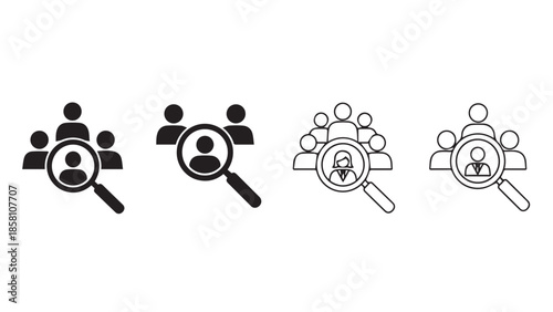 Modern business concept illustration representing human resources talent acquisition and employee management