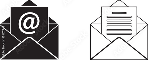 Digital communication email message icon graphic design