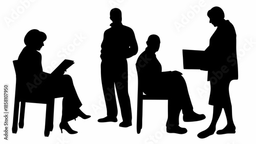 Business professionals in meeting or discussion