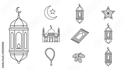 Islamic symbols and decorations