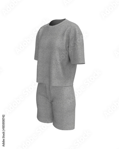 Women’s Oversized Short Sleeve T-Shirt and Drawstring Shorts Active Set