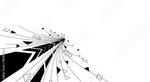 Black and White Abstract Arrows Direction.