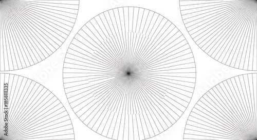 Black and white abstract radial pattern.