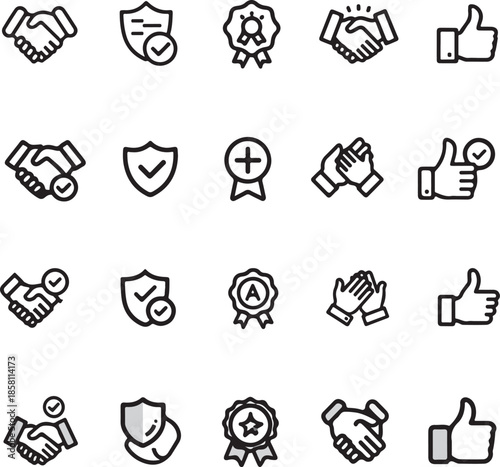 Believe Icon Set with Religious Faith and Spiritual Symbols for Church and Community Projects