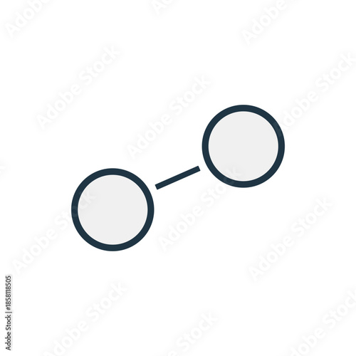 Two connected circles representing a network or relationship.