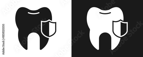 Checkup Icon Set Glyph In White And Black Background