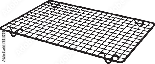 Cooling rack black and white silhouette eps