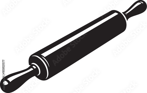 Dough scraper black and white silhouette eps