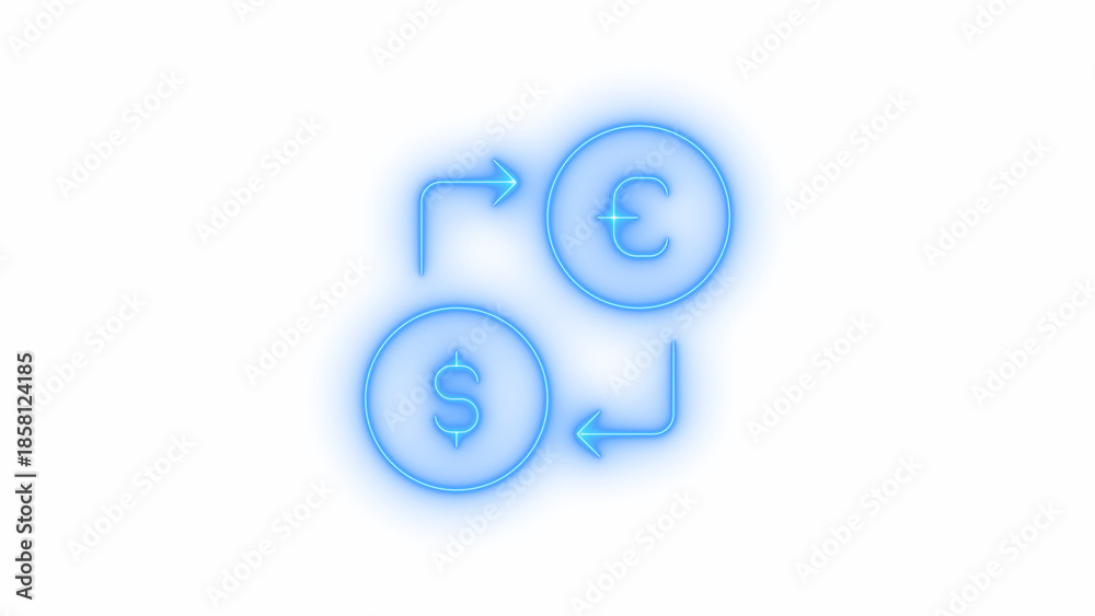 Obraz premium Global currency exchange transaction icon vector set. Outline global currency exchange transaction Icon on transparent background vector image.