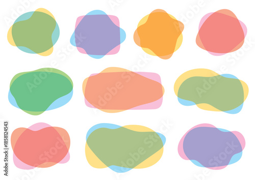 重なり合う流体シェイプのセット