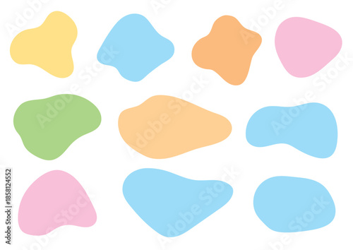 様々な形の流体シェイプのセット