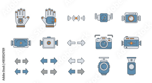 Collection of Vectorized Technology Icons and Illustrations.