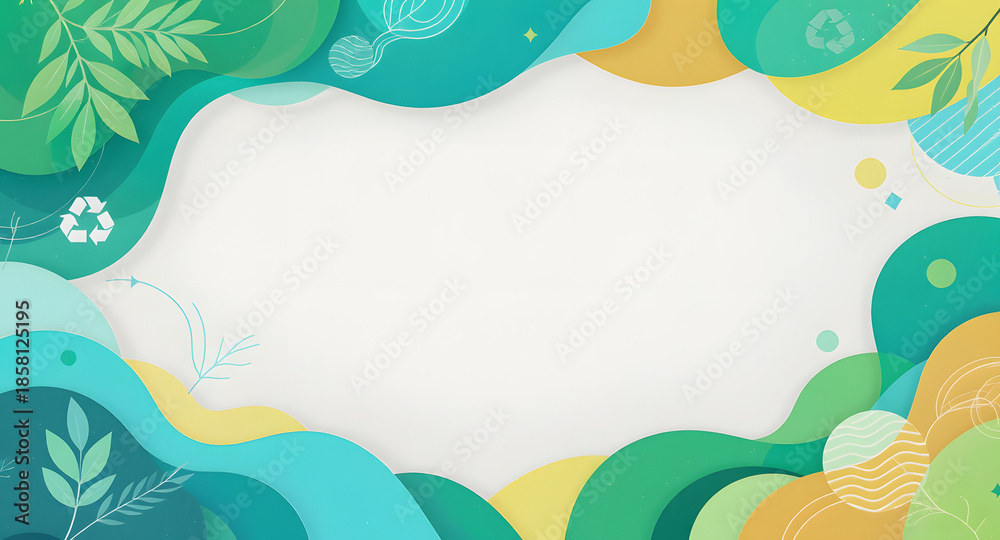 Fototapeta premium Earth Day Colorful Abstract Background with Copy Space