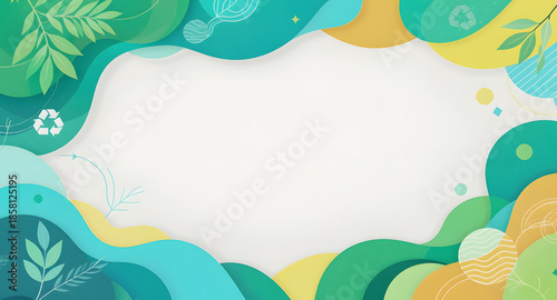 Earth Day Colorful Abstract Background with Copy Space