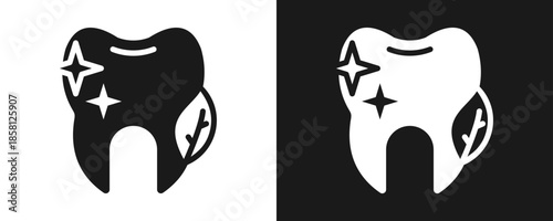 Clean And Fresh Icon Set Glyph In White And Black Background