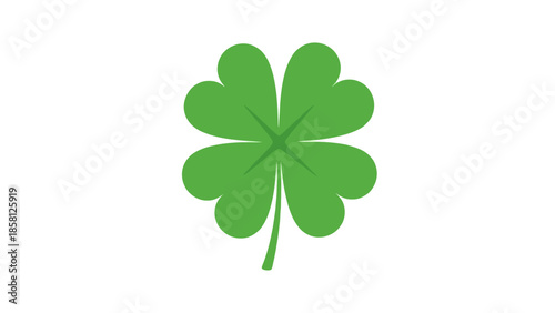 A vibrant illustration of a four-leaf clover, a symbol of good luck and fortune.