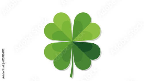 A vibrant illustration of a four-leaf clover, symbolizing good luck and fortune.