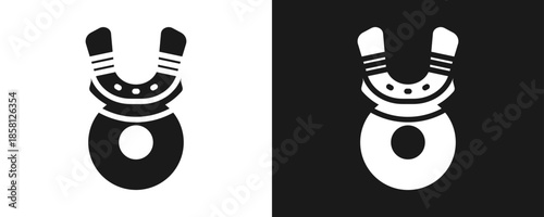 Teeth Whitening Icon Set Glyph In White And Black Background