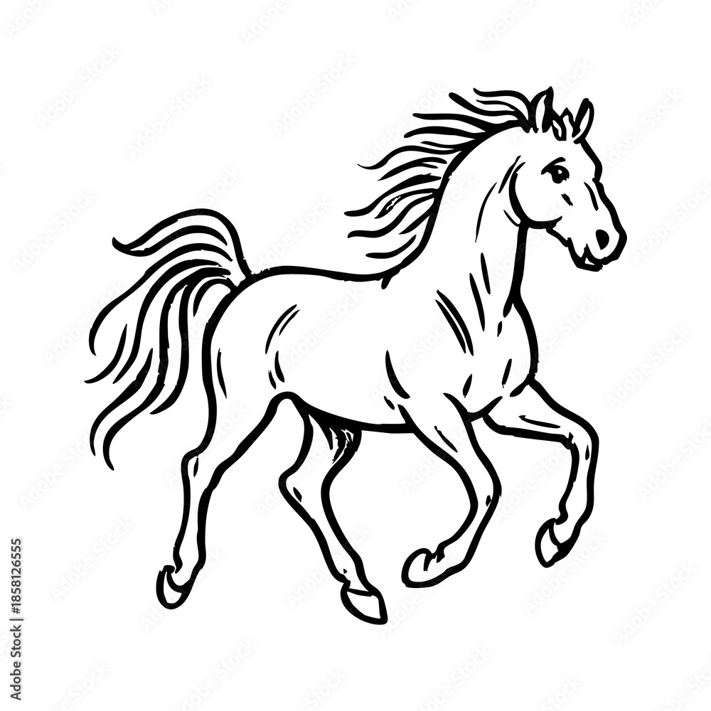 Obraz premium horse vector illustration