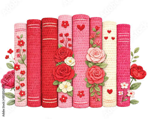 Faux Crochet Yarn Valentine PNG