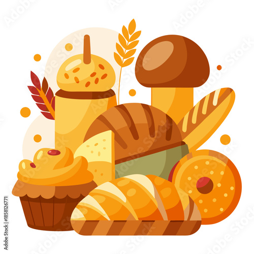 Assorted bakery items