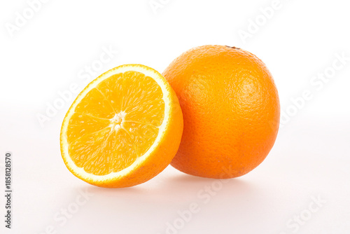 Juicy Orange Slices With Pulp On White Background