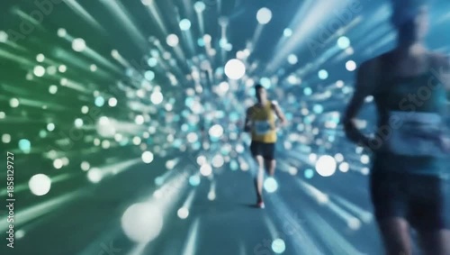 Wallpaper Mural Abstract light particles moving through space. Torontodigital.ca