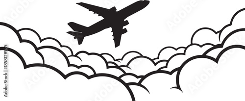 vector silhouette of an airplane, airplane, plane, travel, aircraft, transport, vector, air, jet, sky, fly, illustration, transportation, silhouette, flight, icon, business, airport, aeroplane, flying