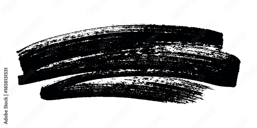 Fototapeta premium Brush paint stroke texture swatch Hand painted background Ink scribble dab clipart Paint smudge for tags and stamps design