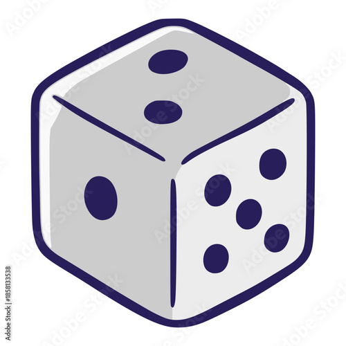 dice tabletop board game flat color vector illustration template design