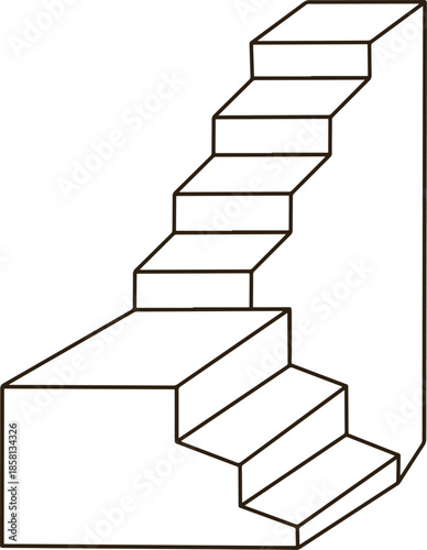 A simple line illustration of stairs
