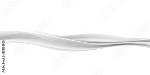 White smoke with dynamic wavy flow and light blue vector lines on a clean backdrop