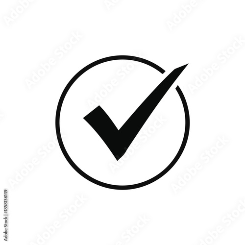 Checkmark icon approval symbol confirmation sign.