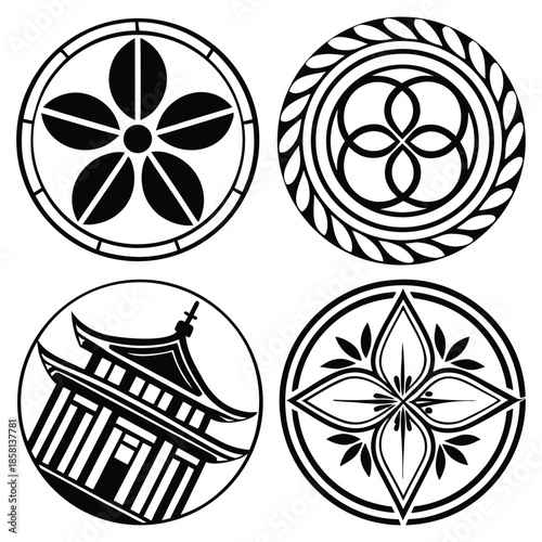 Family Emblem Japanese Design Pack