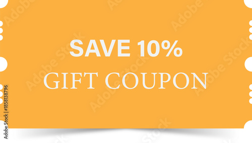 Orange gift coupon save 10 percent promotion