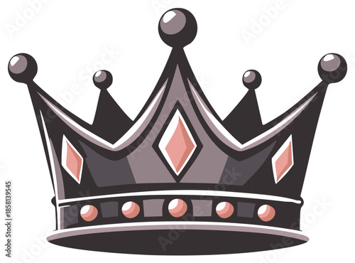 Ornate Crown with Jewels Royalty Symbol Leadership Icon Power Emblem Regal Ornament