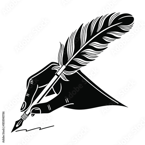 Minimal Luxury Hand Logo Illustration