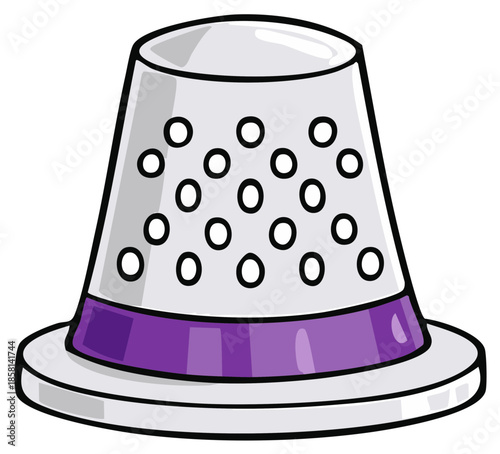 Cartoon thimble illustration sewing design element