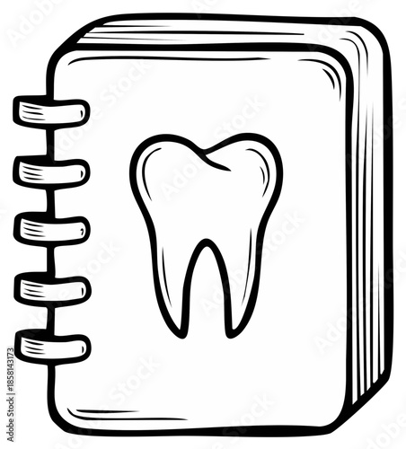 Dental Handbook Illustrated With Tooth Design, Medical Guide, Healthcare Book