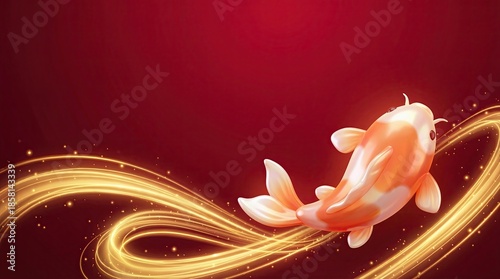 Vibrant Koi Fish Design for New Year Celebration