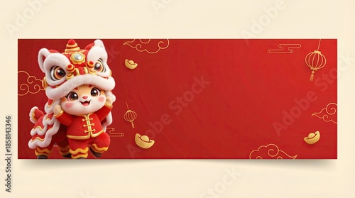 Cute Character for New Year Celebration Theme