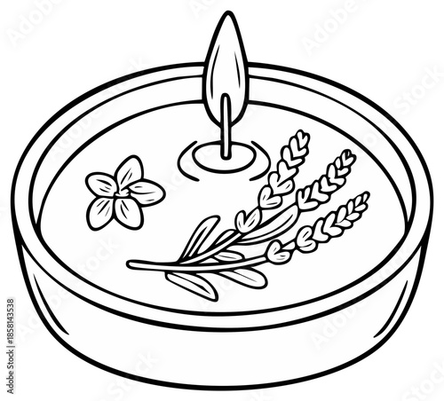 Relaxing Aromatherapy Candle Spa Treatment with Lavender and Flower Relaxation Therapy