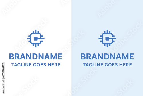 Letter E or G Chip Technology Logo, symbolizing innovation, precision, and digital intelligence