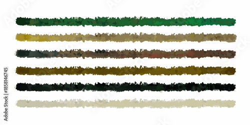 Horizontal stripes of varying earth tone colors on a white background
