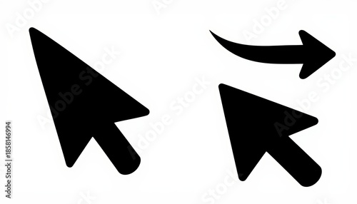 Free Download Arrow Cursor Symbols Representing Navigation and Interaction in Digital User Interface Design - GFXLoad