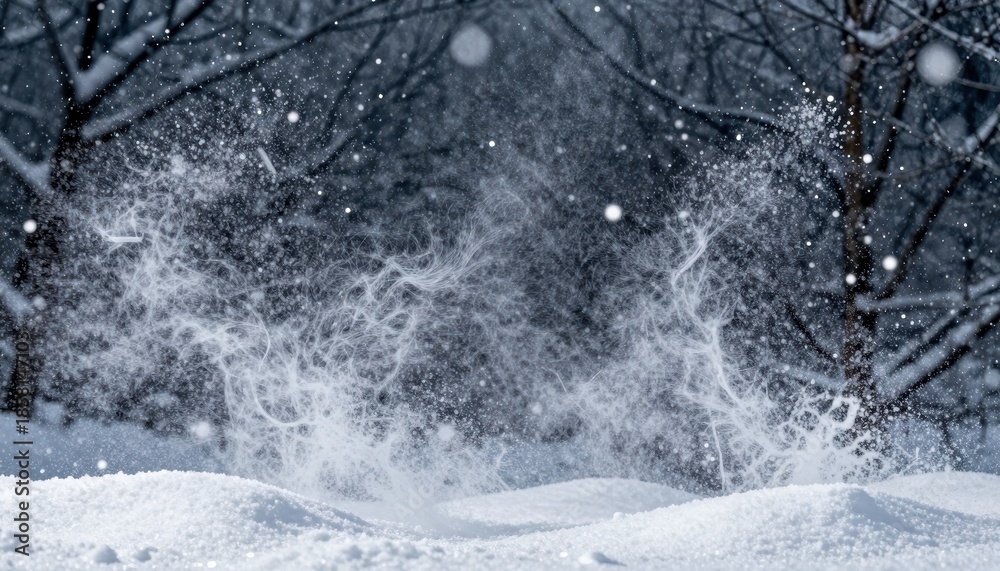 custom made wallpaper toronto digitalSnowflakes Curling Through The Air Over A Freshly Fallen Snow Landscape In A Winter Forest