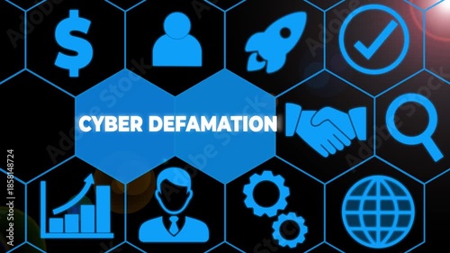 Handwriting text Cyber Defamation. Conceptual photo slander conducted via digital media usually by Internet