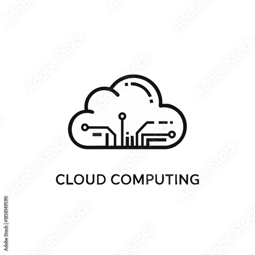 Cloud Computing Logo Design.
