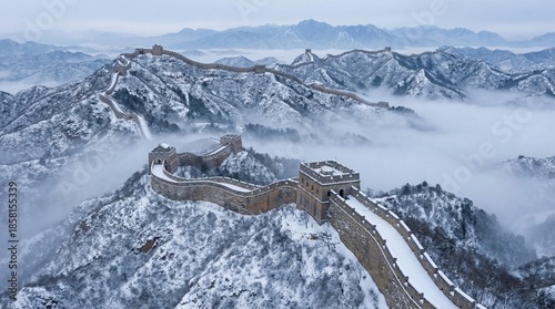 The magnificent scenery of the Great Wall of China